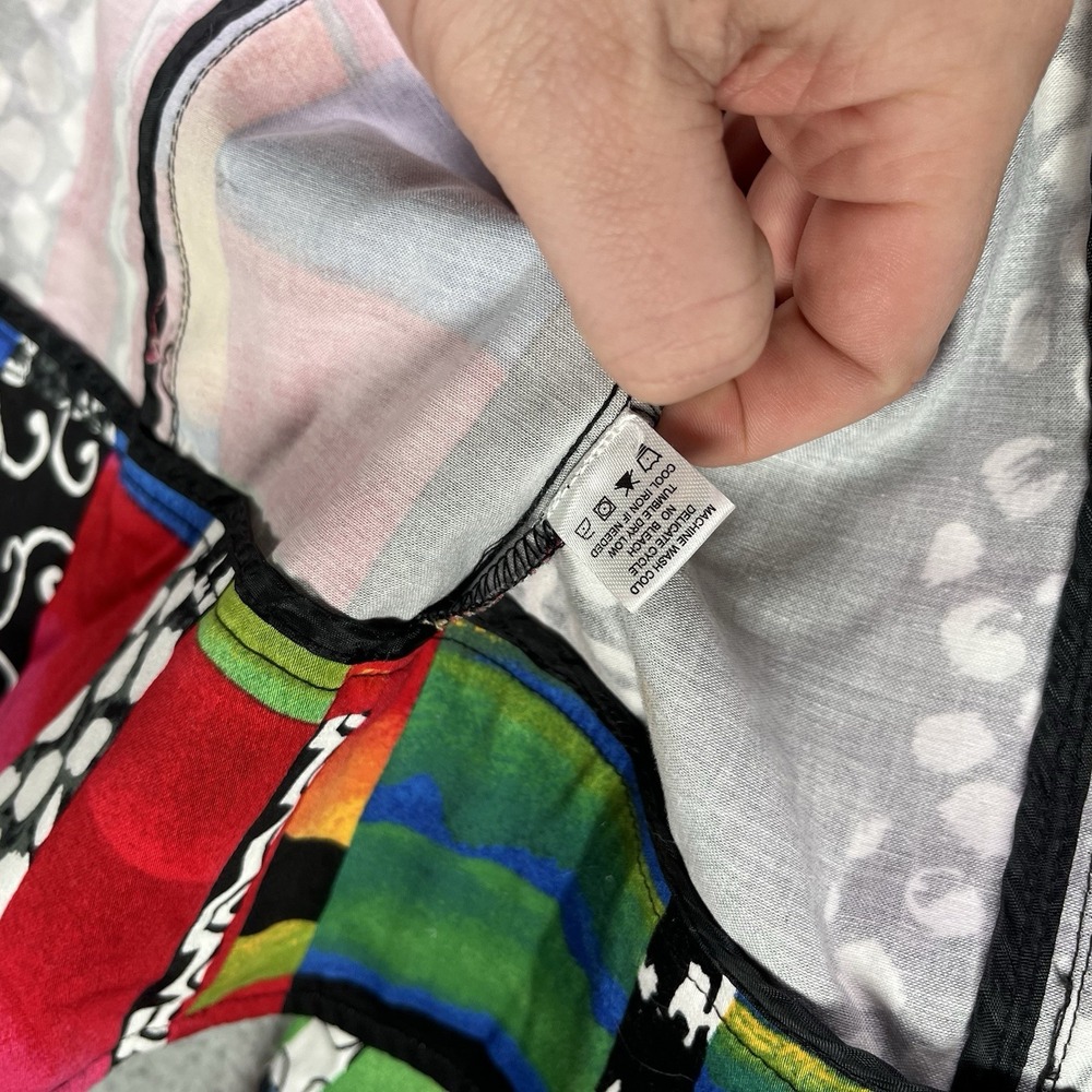 Vintage Erin London Jacket Medium Colorful Art Full Zip Lightweight - Picture 6 of 11